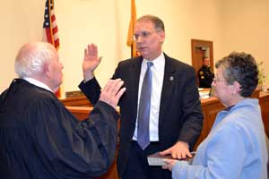Freeholder Deputy Director Dennis Mudrick is sworn in