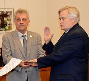 Freeholder Director George F. Graham is sworn in
