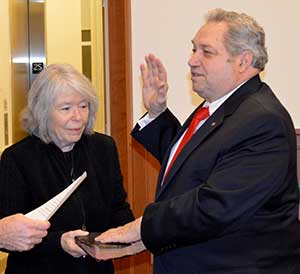 Freeholder Deputy Director Carl F. Lazzaro is sworn in