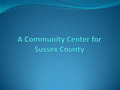 Title Slide from Community Center Presentation