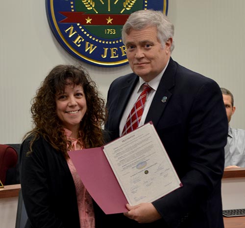 Freeholder George Graham with Christine Florio, Director, Division of Community and Youth Services