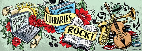 libraries rock graphic