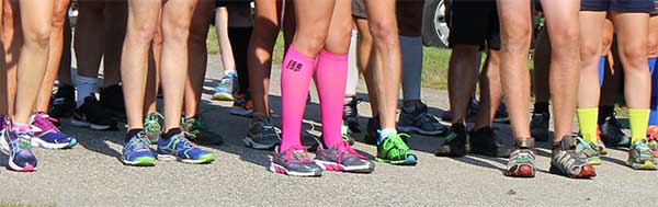 Picture of runners' feet
