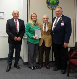 L to R: Freeholder Director Rich Vohden, Lorraine Hentz, Ernie Kosa and Herman Terpstra