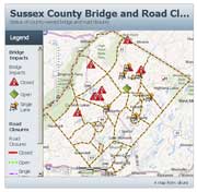 Sussex County Road Closures Viewer