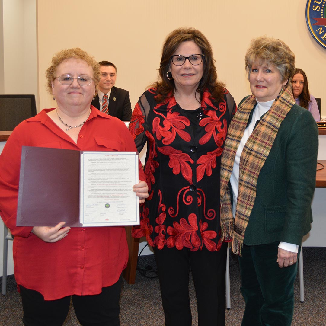 Maureen Cianci, Freeholder Director Sylvia Petillo, Marty Baldwin