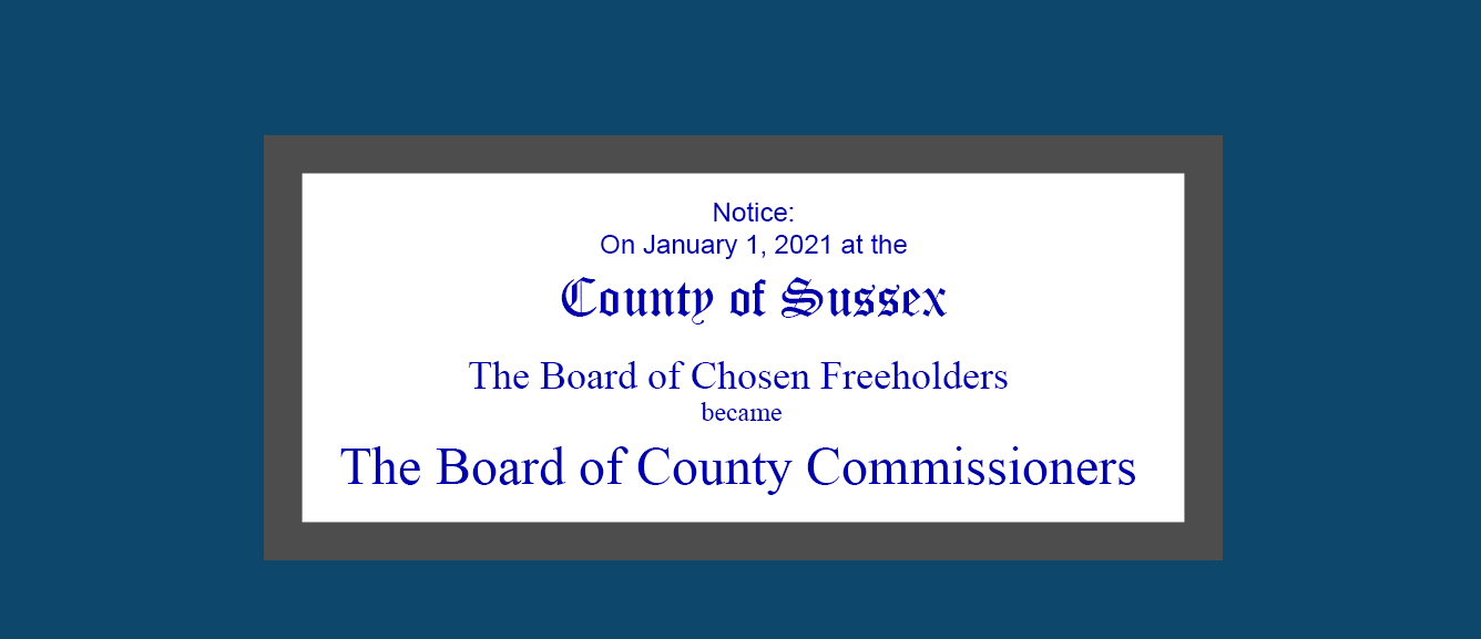 Freeholders to Commissioners