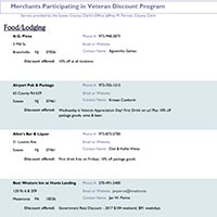 Veteran ID Card and Discount Program