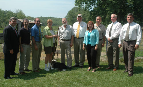 Officials at ceremony recognizing milestone