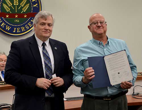 Freeholder George Graham with Mario Poggi