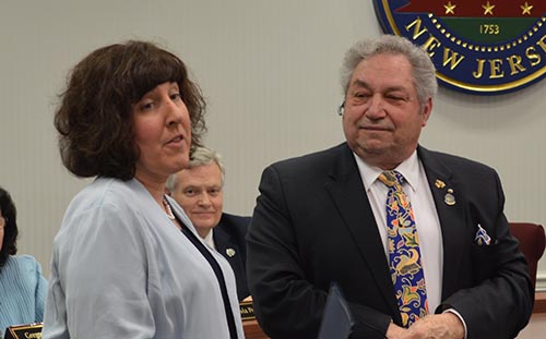 Freeholder Director Carl Lazzaro with Kathy Kwasnik of United Way