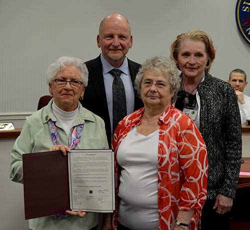 Freeholder George Graham and Girl Scouts