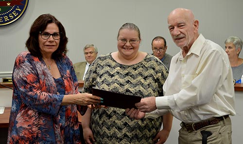 Freeholder Sylvia Petillo, Amanda Predmore and Trevor Hodgson