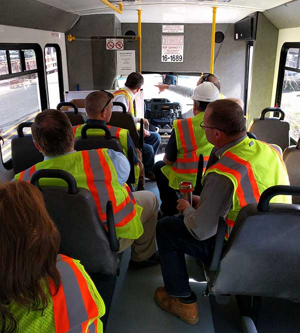 Inside the bus