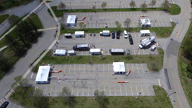 drone photo of test site