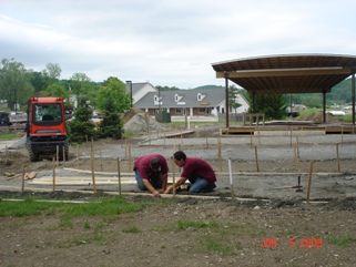 Amphitheatre under construction