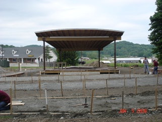 Amphitheatre under construction