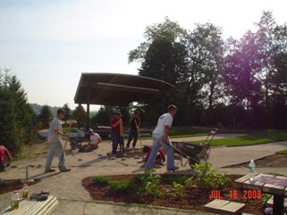 Amphitheatre under construction