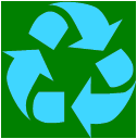 Green recycling icon